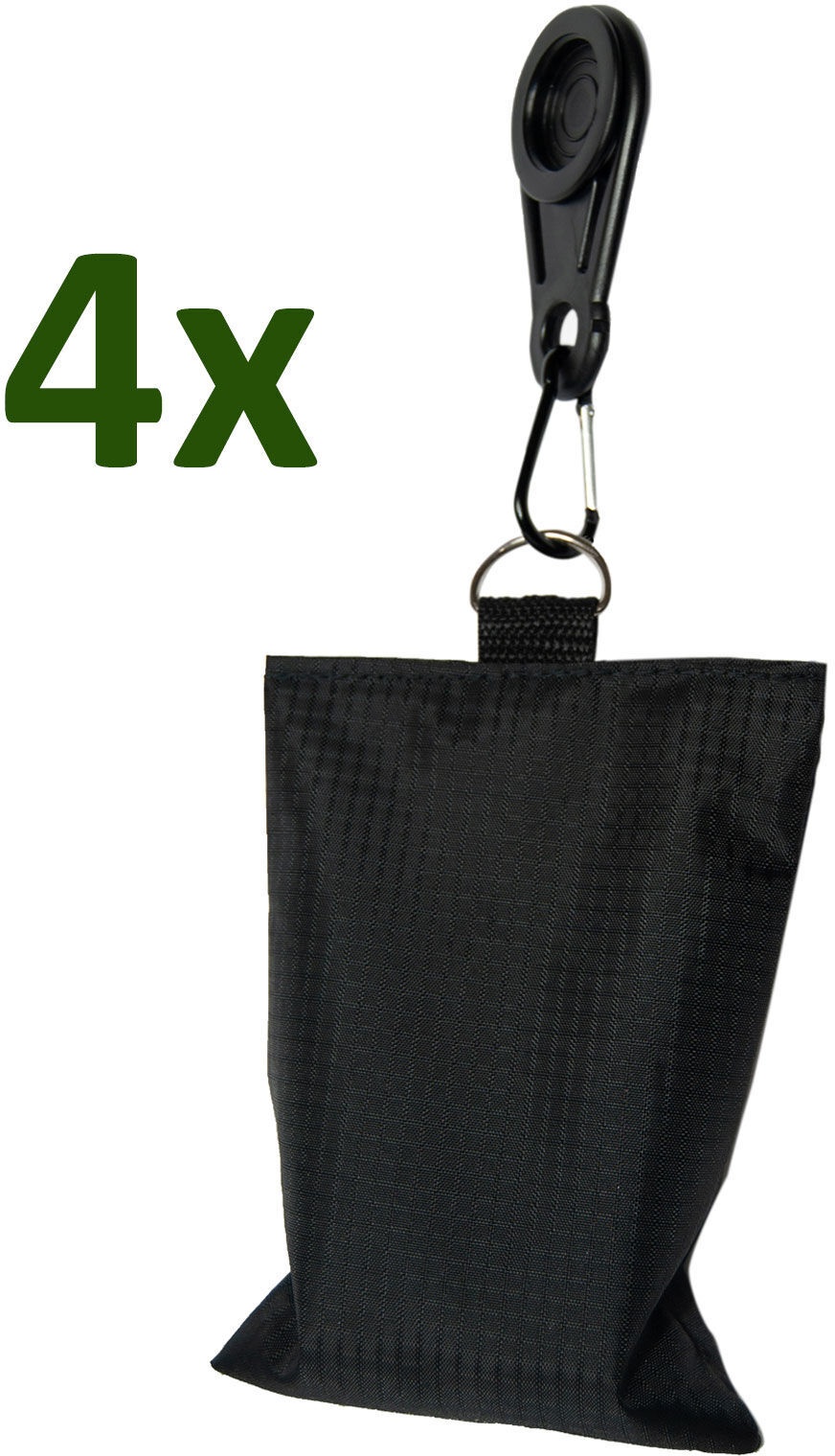 OUTTECH Schutzhüllen Zubehör, 4er Set Sandsäcke, schwarz, verhindert Bildung von Wassersäcken, befüllt