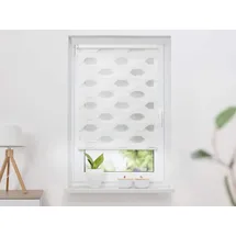 K-HOME Doppelrollo Trapez 45 x 150 cm weiß