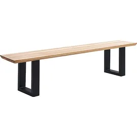 MCA living Bank MCA LIVING "Palais Bank", schwarz (naturfarben, schwarz, schwarz), B:180cm H:50cm T:40cm, Massivholz, Sitzbänke