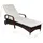 vidaXL Sonnenliege 198 x 66 x 98 cm braun/cremeweiß inkl. Rollen
