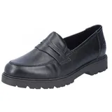 Rieker Damen Slipper 45560, Frauen Slip On,Halbschuhe,Slides,Schlupfschuhe,schluepfschuhe,Loafer,College Schuhe,Slip-ons,schwarz (02),42 EU / 8 UK