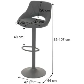 Mendler 2er-Set Barhocker HWC-N64, Barstuhl Tresenhocker, Fußablage drehbar, Kunstleder Metall ~ grün