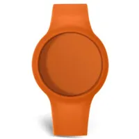 H2X Herren Uhrenarmband UO1 - Orangefarbenes Kunststoff-Armband, 45 mm, Schnalle, Unisex, Casual