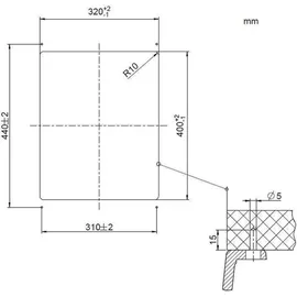 Blanco Subline 320-U felsgrau + Handbetätigung + InFino