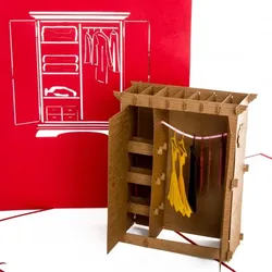 Colognecards Pop-Up Karte Kleiderschrank