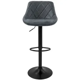 ML-Design Barhocker 4er Set Bezug aus Kunstleder Anthrazit Gepolsterter Barstuhl