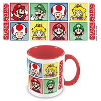 Pyramid Super Mario 4 Colour) Red Coloured Inner Mug