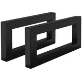 ML-DESIGN Wandregalhalter 2er Set Wandhalterung Unterbau für Waschtischplatte, aus Stahl, 2-tlg., Waschtischhalterung Schwarz, Regalträger Regalhalter Wandkonsole schwarz 30 cm x 15 cm