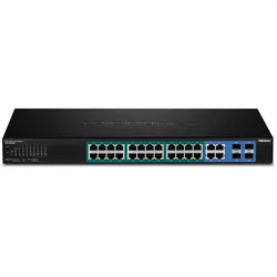 TRENDnet TPE-5028WS gemanaged Gigabit Ethernet (10/100/1000), Energie Über Ethernet (PoE), 1U