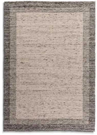 Paulig Teppiche Webteppich Double D 130 x 200 cm Schurwolle Grau