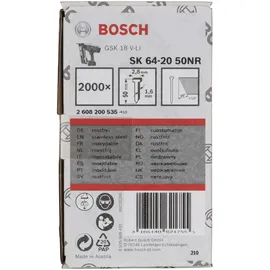 Bosch Senkkopf-Stift SK64 50 mm 2000 Stück