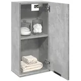 vidaXL Wand-Badschrank Betongrau 32x20x67 cm