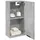 vidaXL Wand-Badschrank Betongrau 32x20x67 cm
