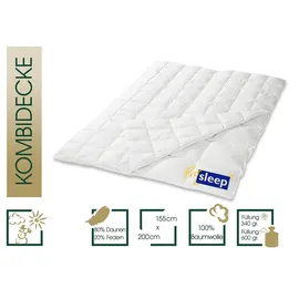 HANSKRUCHEN GmbH HANSKRUCHEN® Daunendecke 155x200 cm Ganzjahresbettdecke waschbar Allergiker Bettdecke atmungsaktiv Kassettendecke weiß - Weiß
