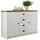 furn.design Sideboard 130 x 88 cm Weiß / Eiche