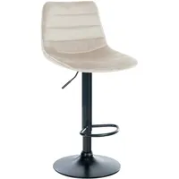 CLP Barhocker Lex Samt creme/schwarz