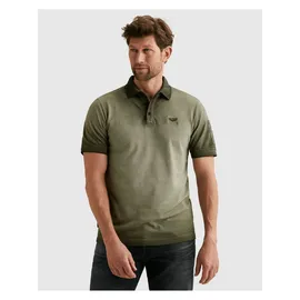 PME Legend Poloshirt PME LEGEND, Herren, Gr. XXL, grün (thyme), Piqué, Obermaterial: 100% Baumwolle, meliert, normal normal, ohne Ausschnitt, Shirts, mit Logo Stickerei