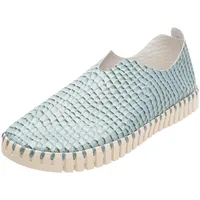 Slipper ILSE JACOBSEN "TULIP3031" Gr. 38, blau (sapphire) Damen Schuhe Flexible Laufsohle, Naturkautschuk, Kroko-Muster