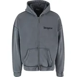 dropsize Super Heavy Blank Zip Hoodie - Grau