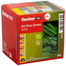 Fischer Spreizdübel SX Plus Green 6 x 50 90 Stück