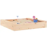 vidaXL Sandkasten mit Sitzen Quadratisch Massivholz Kiefer