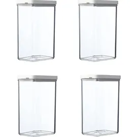 Mepal | Omnia Vorratsdosen-Set | rechteckig 2000 ml Nordic White | ideale Aufbewahrungslösung | langlebiges Design