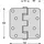 INTERSTEEL Kugellagertürscharnier VA rd 102x102mm DIN L/R ma ausziehb.Stift INTERSTEEL
