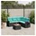 vidaXL Gartensofa-Set 6-tlg. Loungesofa schwarz