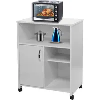 Hti-Living Küchenschrank auf Rollen Weiß Blanca