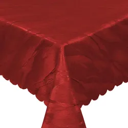 NYVI Tischdecke Jacquard Elegance Tischwäsche mit edler & luxuriöser Optik Farbe:Rot,Größe:80x80 cm