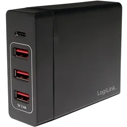 LogiLink USB Tischladeadapter 3x USB-A Port + 1x USB-C Port (PD) 72 W