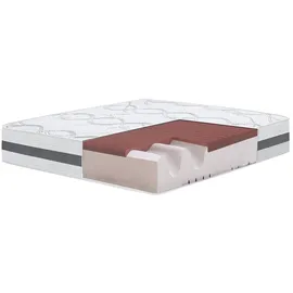 The White Stone Doppelmatratze King Size 190x200 Memory Foam, Antibakteriell, Anti-Milben, Anti-Allergie.| Höhe 27 cm | Italy