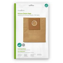 Nedis Staubsaugerbeutel - 10 Stück - Papier - Meist verkauft für: Electrolux - Braun