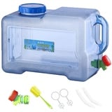 Umikk 5L~22L Camping Wasserkanister, Wasserbehälter mit Hahn, Tragbarer Trinkwasserkanister, Wassertank Camping mit Griffen, Wasserkanister BPA-frei, für Outdoor Reise Hause Trinkder Speicher-Eimer