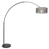 Steinhauer Stehleuchte Bogenleuchte Standlampe Leselampe Metall Sizoflor Schwarz H 200 cm