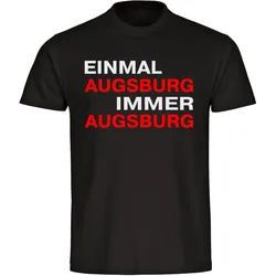 multifanshop Kinder T-Shirt - Augsburg - Einmal Immer - Druck rot - Kind