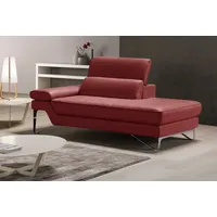 Egoitaliano "Princess, elegantes Designsofa mit erstklassigem Sitzkomfort", inkl. verstellbarem Kopfteil und edle Designmetallfüße rot