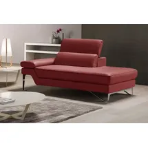 Egoitaliano "Princess, elegantes Designsofa mit erstklassigem Sitzkomfort", inkl. verstellbarem Kopfteil und edle Designmetallfüße rot