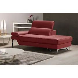 Egoitaliano "Princess, elegantes Designsofa mit erstklassigem Sitzkomfort", inkl. verstellbarem Kopfteil und edle Designmetallfüße rot