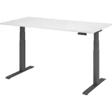 bümö Schreibtisch elektrisch 160x80 cm Weiß / Graphit