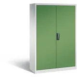 C+P Werkstattschrank mit 8 Schubladen | HxBxT 195x120x50cm | Lichtgrau/Resedagrün von PROREGAL