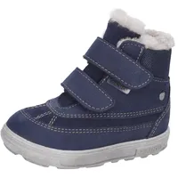 Klettstiefel PEPINO BY RICOSTA "Pedro WMS: weit", Kinder, Gr. 22, blau (dunkelblau), Leder, casual, Schuhe, Snowboots, Winterboots, Stiefel mit Sympatex-Membrane