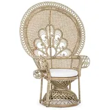 Bizzotto Sessel Peacock aus Rattan beige