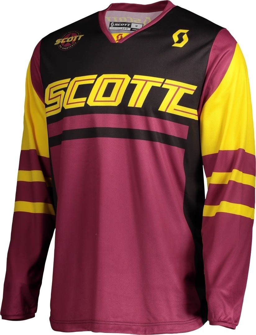 Scott 350 Race Regular Motocross Jersey, rood-geel, S