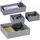Relaxdays Schubladen Organizer Vlies 4-tlg. grau