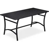 Relaxdays Gartentisch 120 x 60 x 55,5 cm schwarz