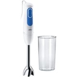 Braun Household Braun Stabmixer MQ 3000 Smoothie+ – MultiQuick 3 Pürierstab mit Edelstahl Mixfuß, 700 W weiß/blau