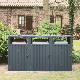 sweeek Mülltonnenabdeckung 3 Größen  grau