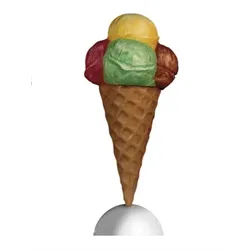 Eiswaffel Werbung mit Granitsockel h524_32