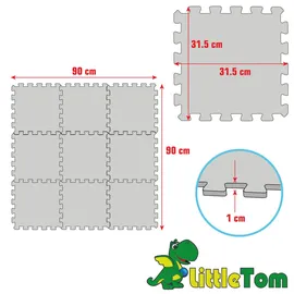 LittleTom Baby Puzzlematte - 30x30 Krabbelmatte Bodenmatte Kinderzimmer